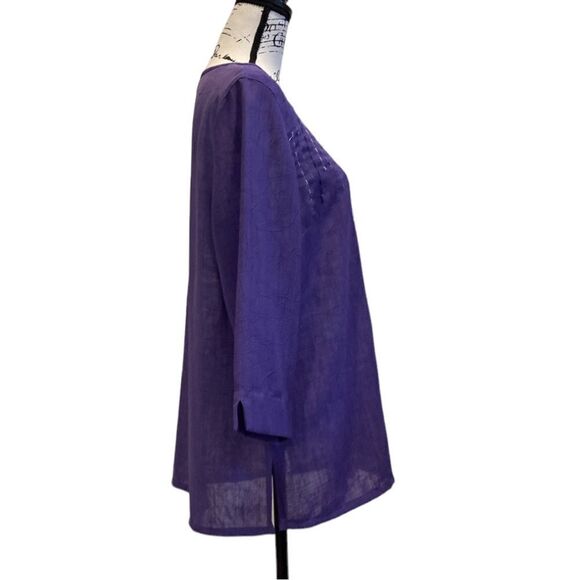 Napa Valley Women’s Button Up Embellished Purple Blouse Size Large - Picture 4 of 11